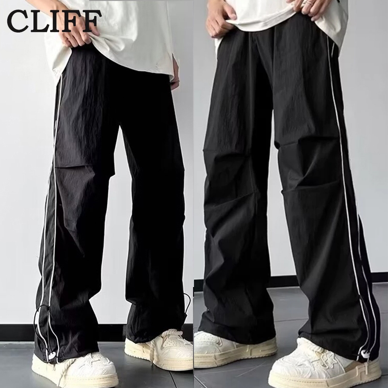 【Tempat Malaysia】CLIFF men seluar slack lelaki Men's summer pants are loose and comfortable and versatile pants in black