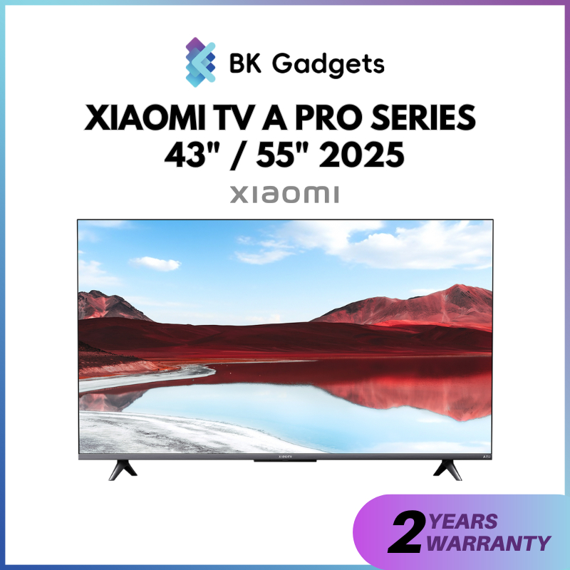Xiaomi TV A Pro Series 2025 43/55 Inches 4K UHD Google Chromecast Dolby Audio Bluetooth WiFi HDMI