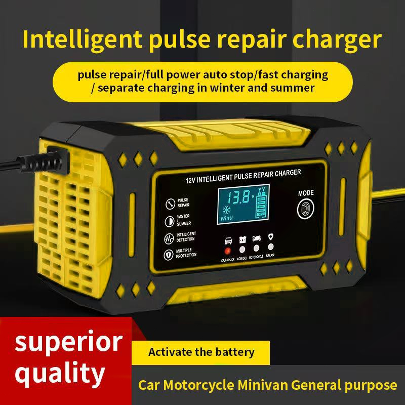 12V 24V Car Battery Charger Motorcycle Lorry Repair Charging Pengecas Bateri Kereta Moto Battery Charger Car Motorcycle