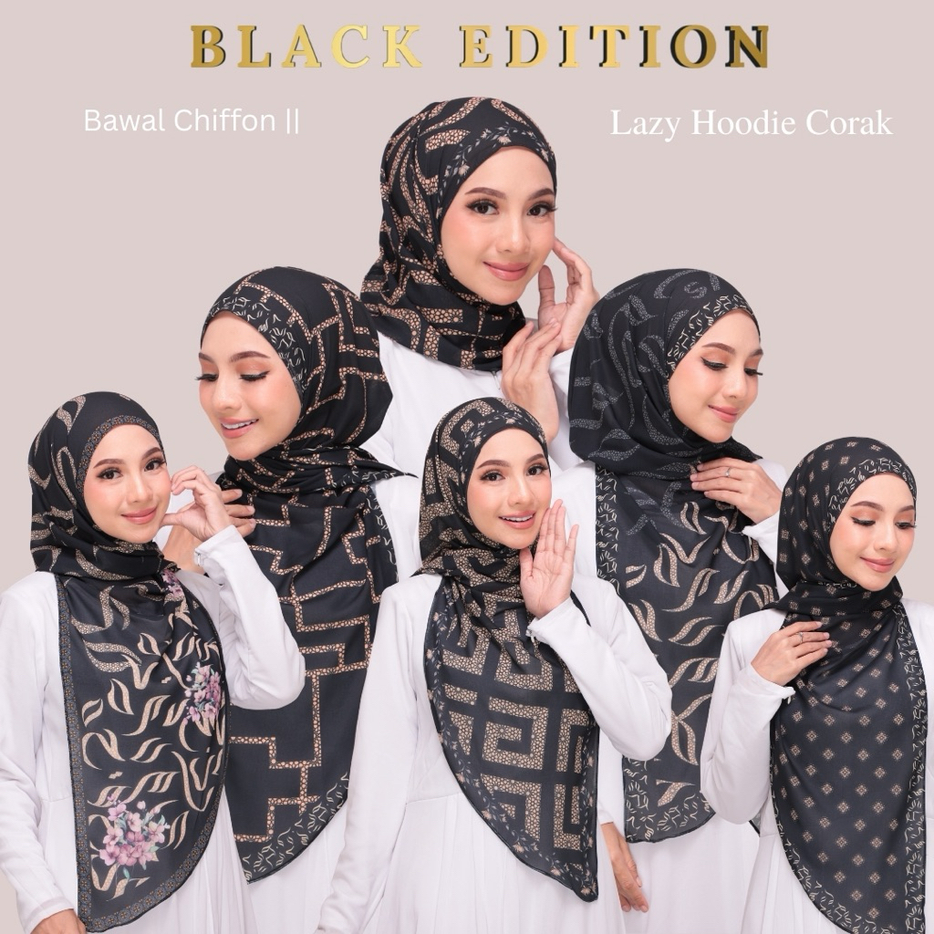 LAZY HOODIE CORAK || BLACK EDITION