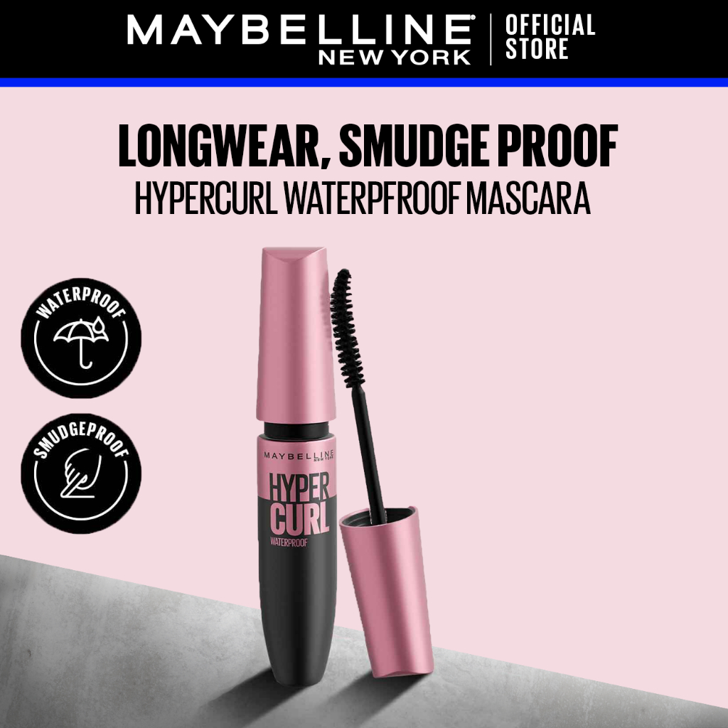 Maybelline Hypercurl Waterproof Mascara – 48H Long Wear, Smudge-Proof & Curl-Locking Formula for Dramatic Lashes