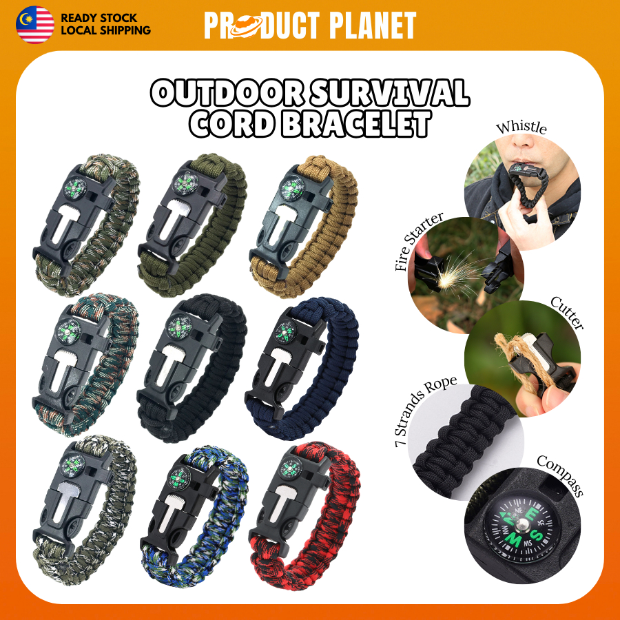 MY-Paracord Bracelet Outdoor Camping Tools Bracelet Multifunction Outdoor Gear Escape Paracord Bracelet Camping Hiking