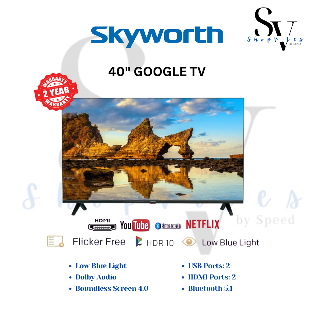 SKYWORTH 40" 2K Google TV 40STE6600