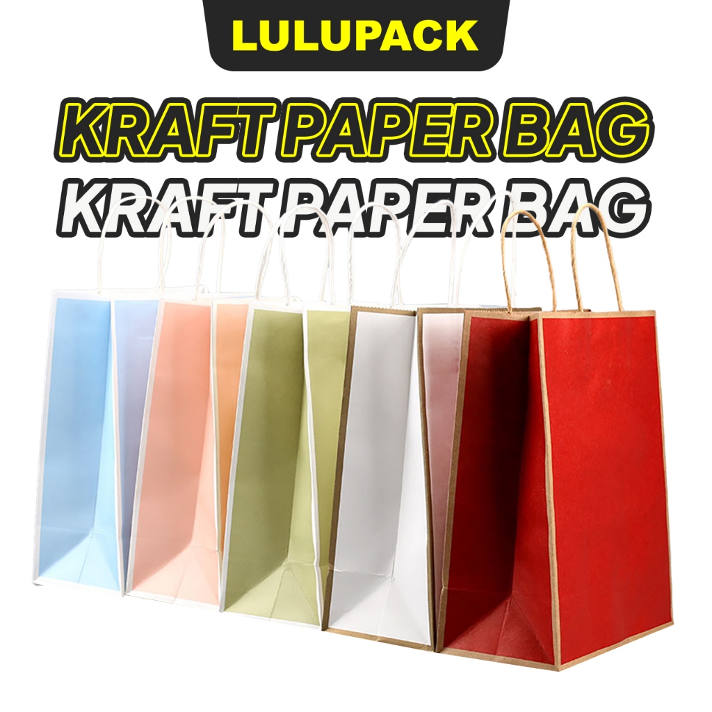Paper Bag Doorgift Murah Beg Kertas Hadiah Goodies Bag Plain Colour Paper Bag Gift Bag Party Wedding