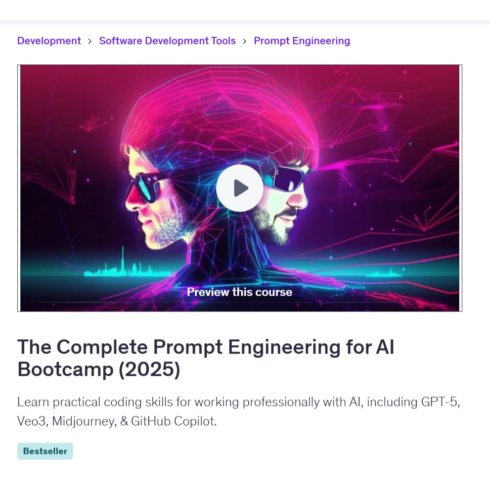 [Ai Video Course]-The Complete Prompt Engineering for AI Bootcamp  | Learn Ai LLM Video Lessons