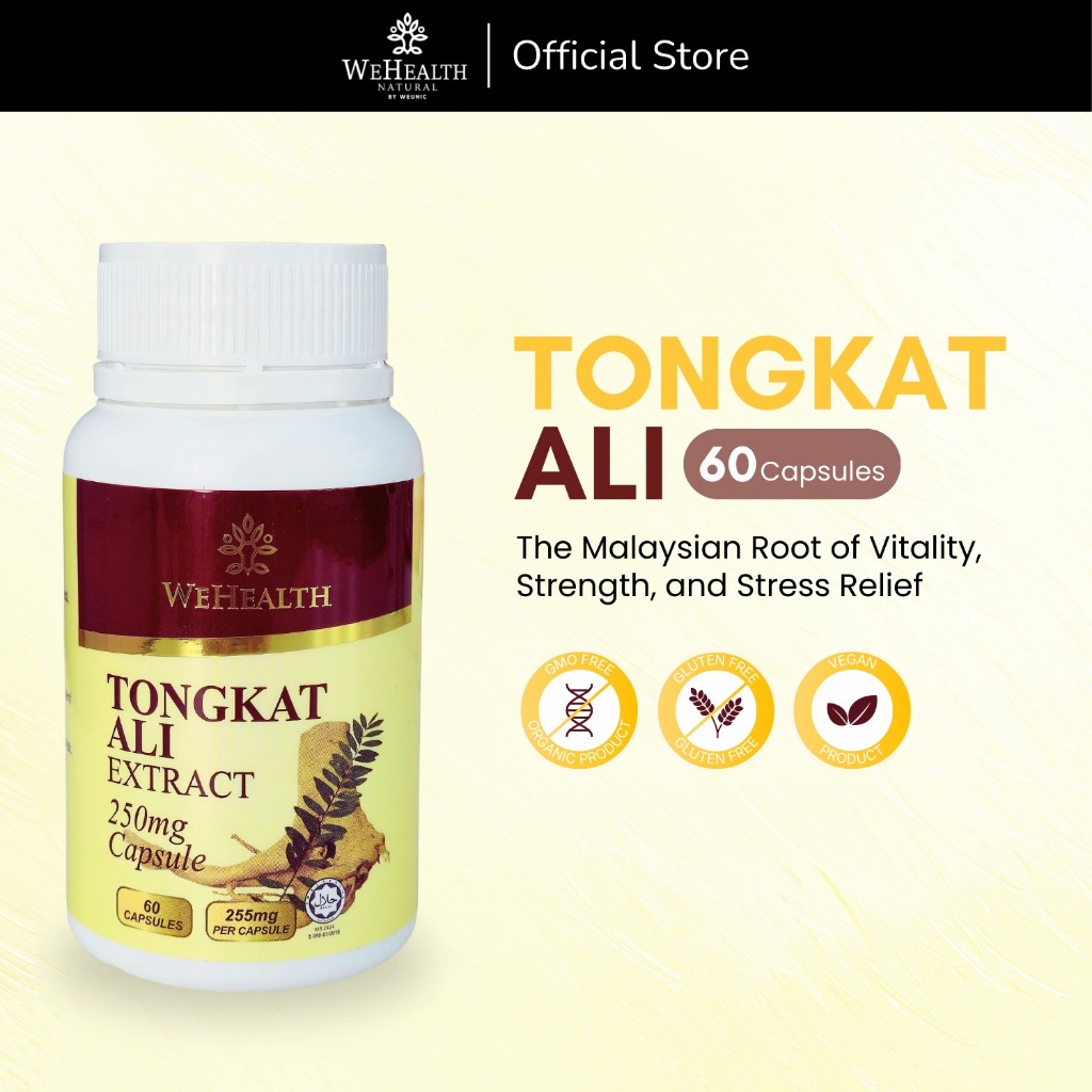 WEHEALTH Tongkat Ali Capsules 60 Capsules 255mg Energy, Vitality & Male Performance Support