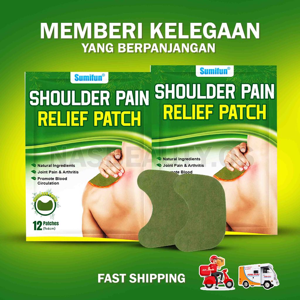 Sumifun Shoulder Pain Relief Patch【12 PCS】 | Koyok Bahu | Pain Relief | Natural Herb | Self-Heating
