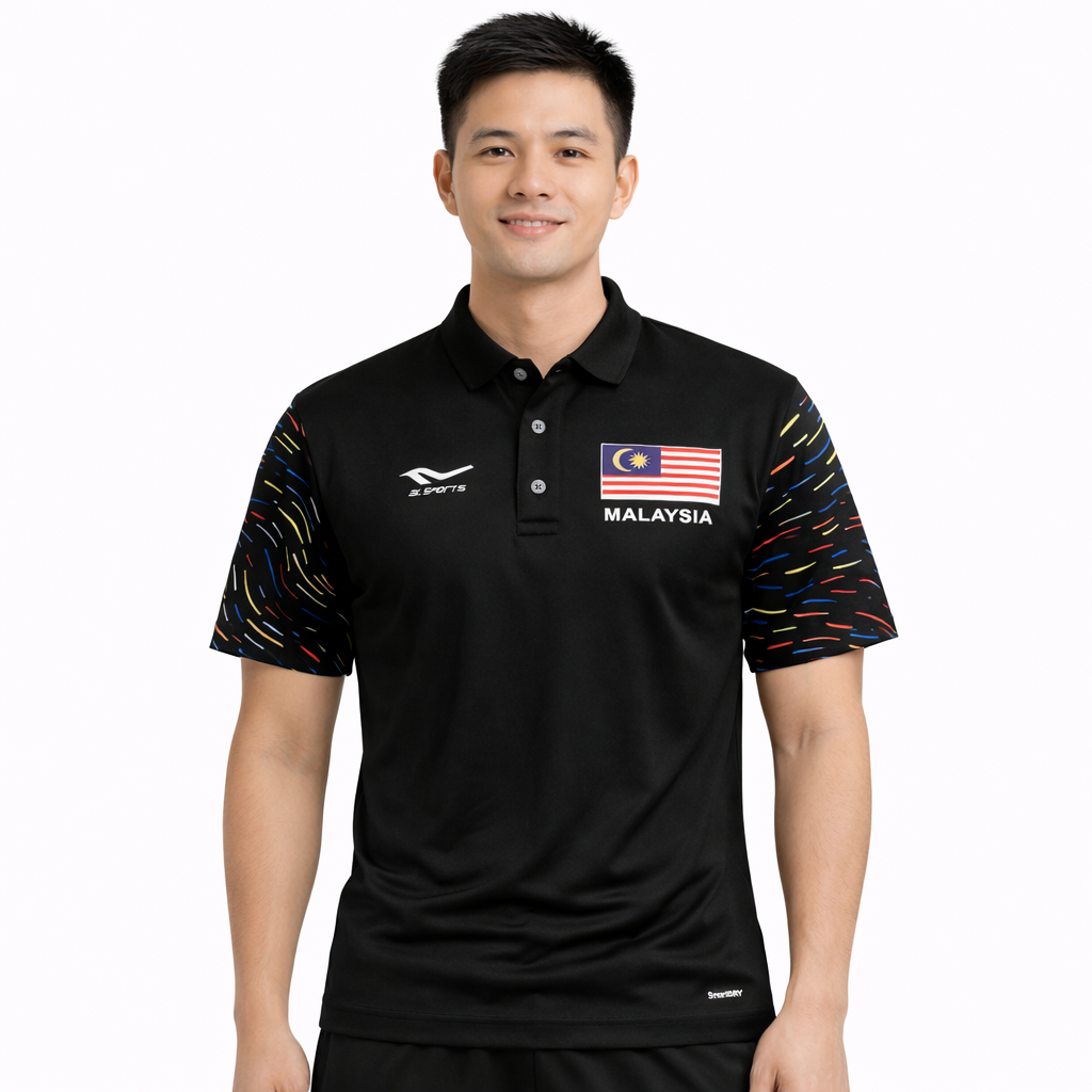 (ONLINE EXCLUSIVE) Limited Edition AL Malaysia Unisex Adult's Polo Tee Black BA01040901
