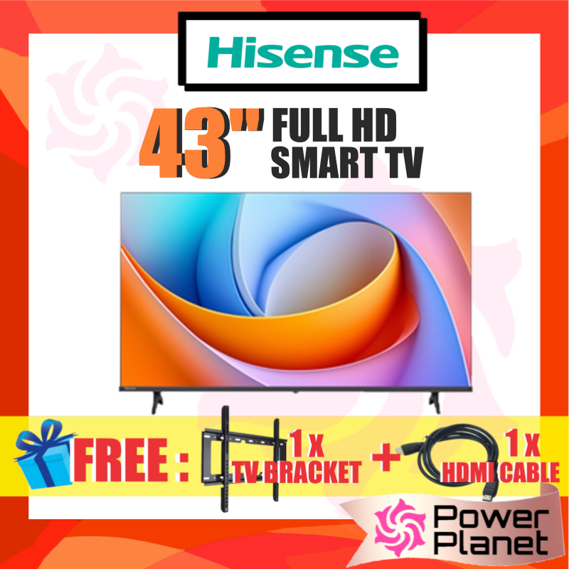[FREE TV BRACKET & HDMI CABLE] Hisense 43'' Full HD Smart TV A4Q Series 43A4Q Television