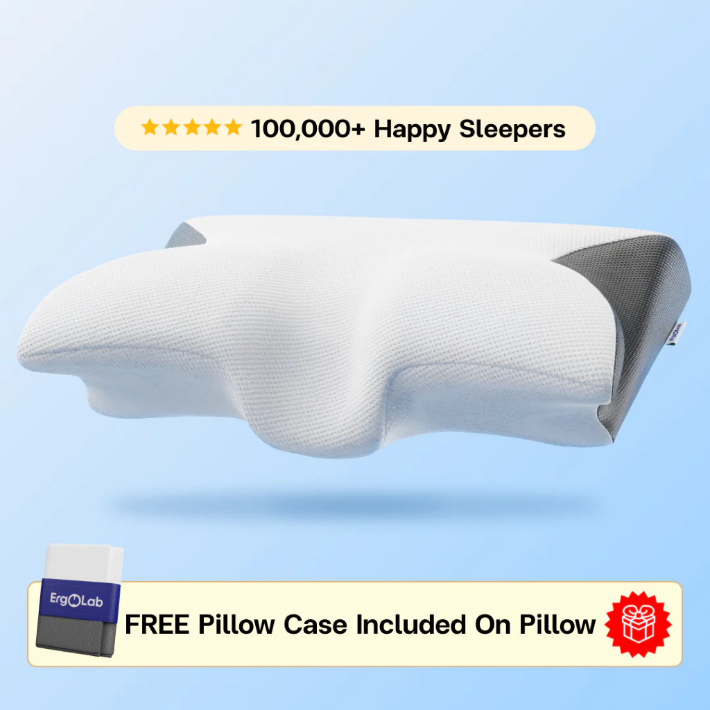 ErgoLab Deep Sleep Pillow – Eliminate Neck, Shoulder & Back Pain, Stop Snoring, High Density Memory Foam