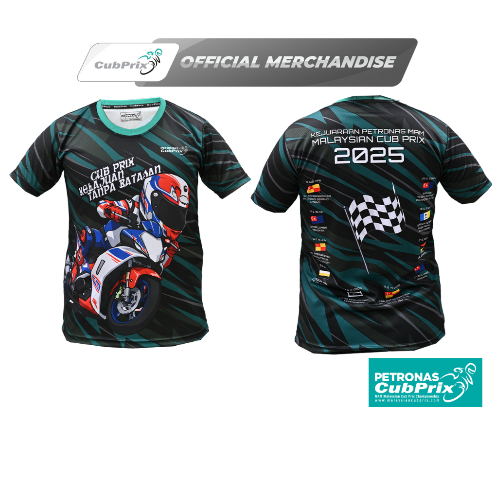 PETRONAS Cub Prix Official Merchandise Round Neck Sublimation Green