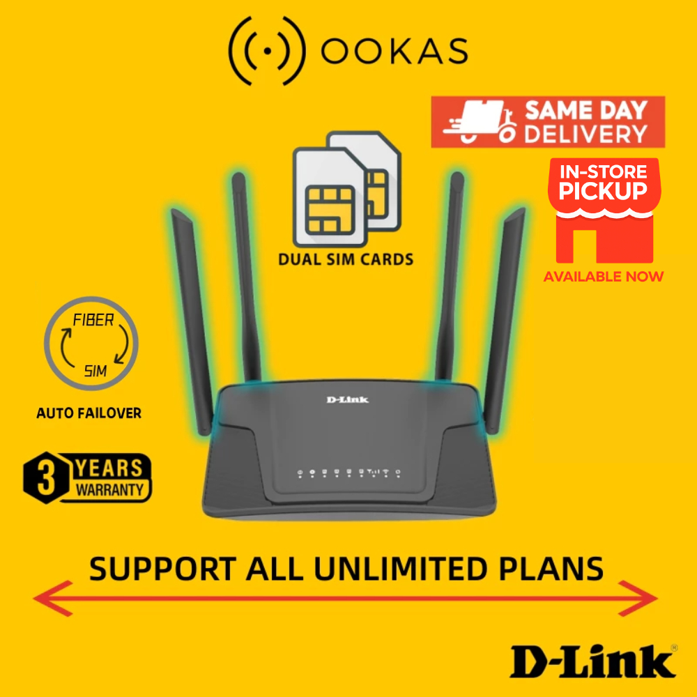 D-Link 4G LTE Unlimited Plan Router (Fiber Auto Failover) | Dual SIM Option | Backup WiFi | DWR-M905/ M930 /M930DS | MOD