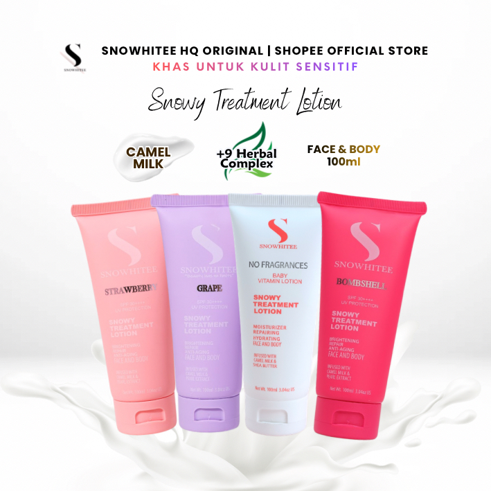 SNOWHITEE Treatment Lotion Susu Unta Merawat masalah kulit kering eczema gatal-gatal ruam