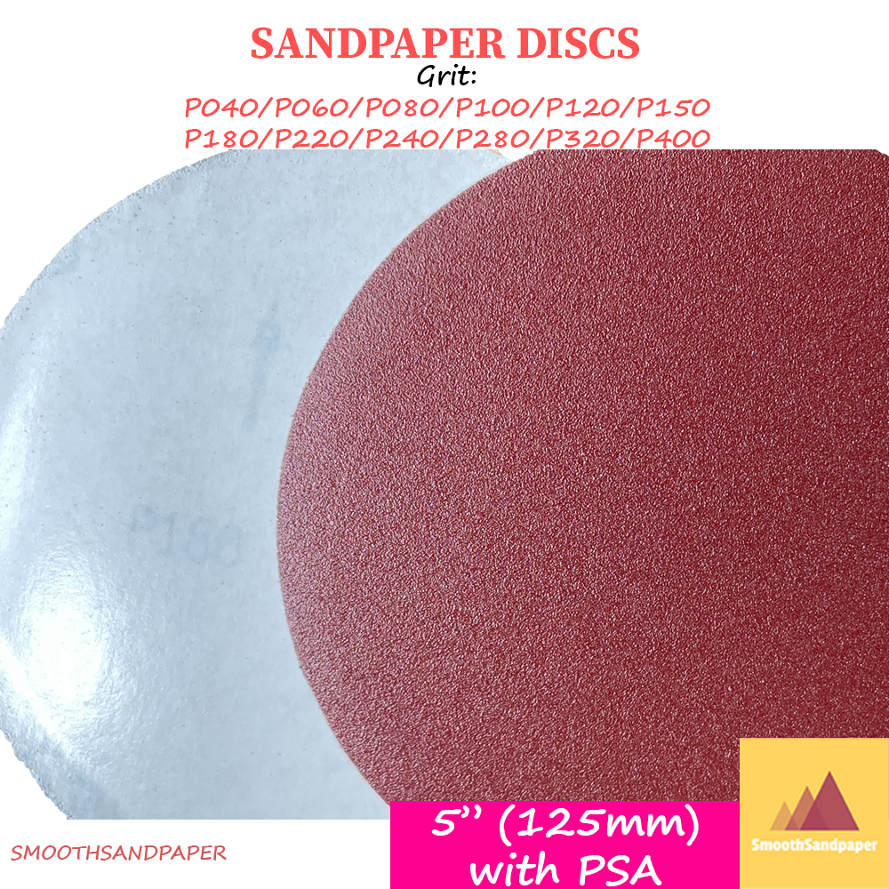 [CALIBER] Kertas Pasir Bulat 5" Sanding Disc PSA 125mm Red Round Sticker 红砂纸背胶圆盘 image 4