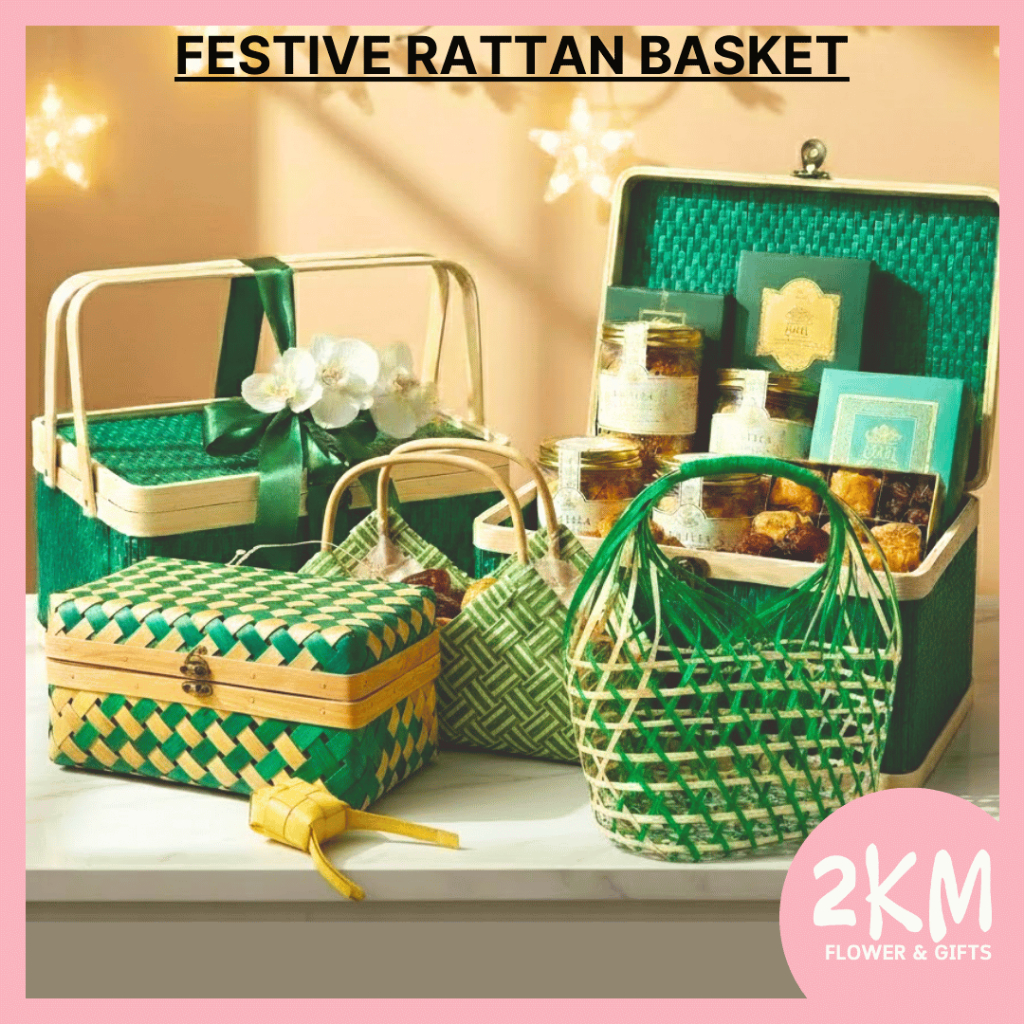 FESTIVE BASKET Flower Box Surprise Delivery Box Gift Box Love Shape Box Love Flower Florist Box Kotak Bunga