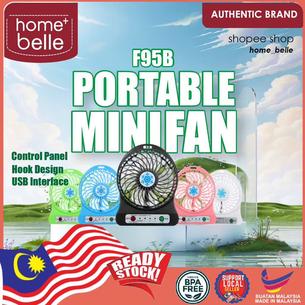 Mini Rechargeable USB Portable Cooler Fan 3 Speeds / Kipas Mini USB