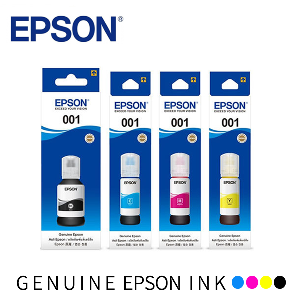 Epson 001 Ink Bottle Original Cartridge EPSON L4260 L4150 L6160 L6190 L14150 L6370 L6170 L6390 L4360  L4366 Tank Printer