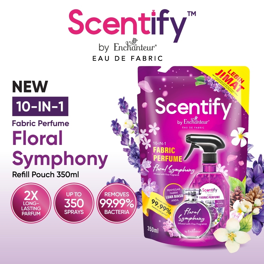 Scentify Enchanteur Fabric Perfume Floral Symphony Refill Pouch