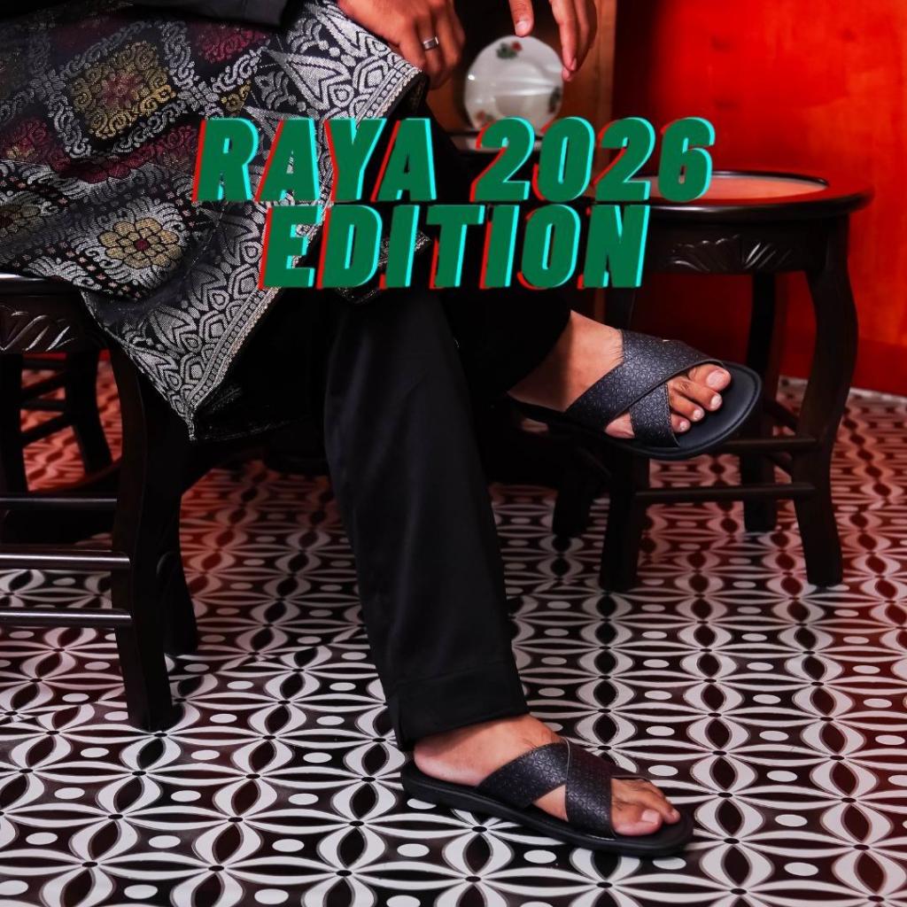 STRYDEZ Awang Men Batik Sandal Lelaki - Unique Artisan Crafted for Men ( Black & Brown)