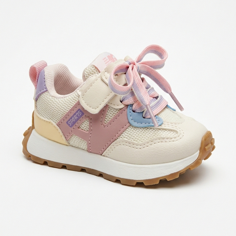 Kasut Raya Budak Perempuan 1-5Y Baby Girl Shoes Sneaker Sport Shoes Kids Anak Kasut Sukan Pink Purple