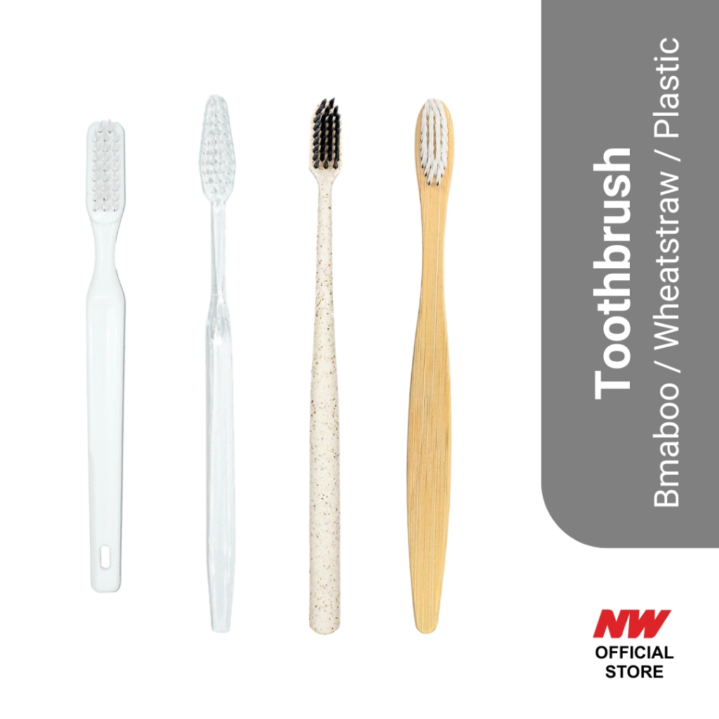 Sustainable Bamboo/ Wheatstraw/ Plastic Toothbrush - Polybag Packing for Hotel, Homestay, Airbnb/ESG