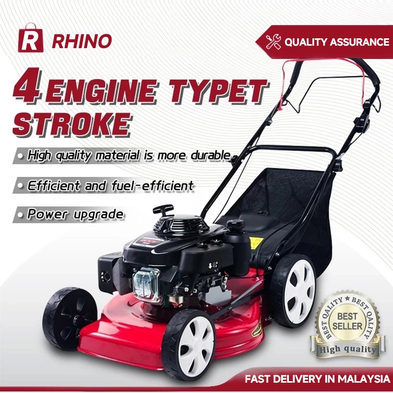 4000W Grass Trimmer 4-Stroke Gasoline Lawn Mower Heavy Duty Walk-behind Grass Cutter Trimmer Mesin Potong Rumput Petrol