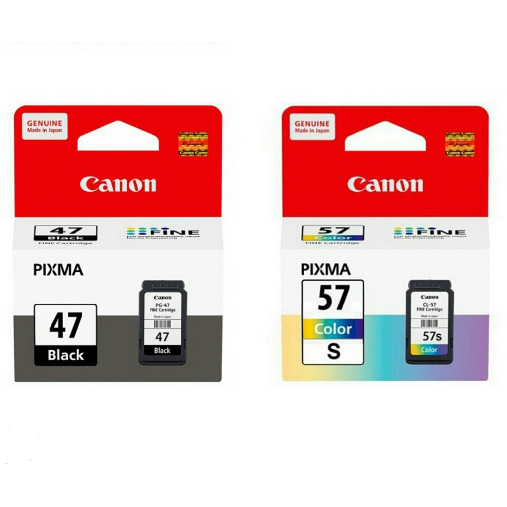 Canon Pixma Cartridge PG 47 (Black) + CL 57s (Colour) 100% Original Genuine