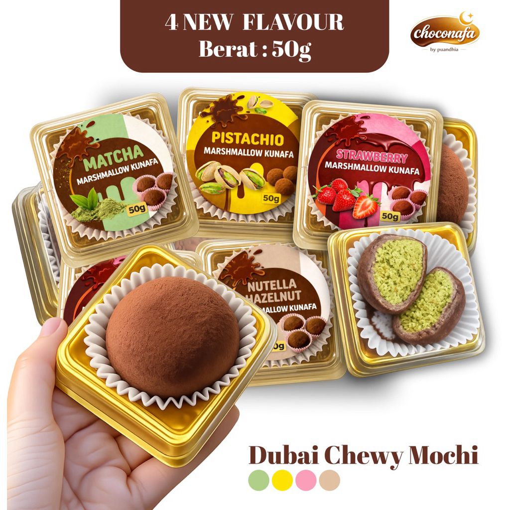 CHEWY MOCHI KUNAFA DUBAI 50G By choconafa puandhia