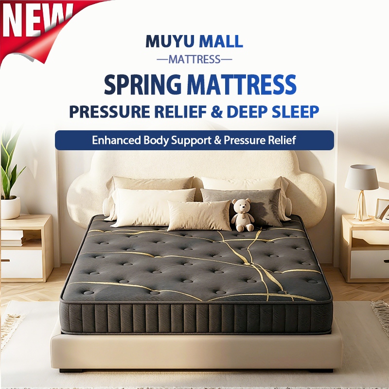 MUYU COD Tilam 20cm Pocket Spring Mattress Quuen Support Compression Mattress-Memory Foam Tatami