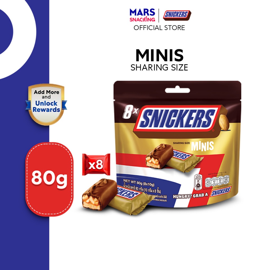 -MINGYU's Favorite- Snickers Peanut Bar Share Bag 80g Chocolate / Recharge