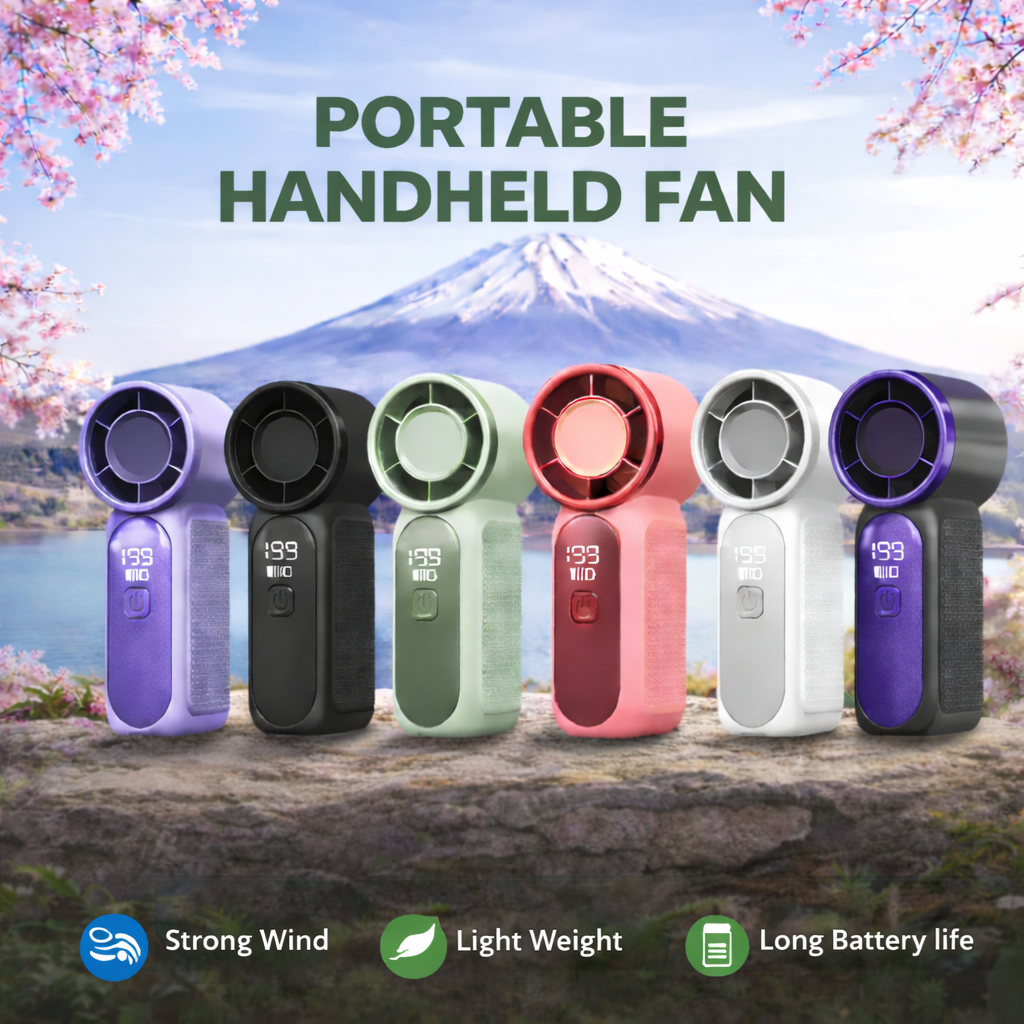MINIFAN 199 Speed Mini Kipas USB Cas Semula Mudah Alih Luar Rumah Kipas Mini Portabel dengan Jangka hayat Bateri Panjang