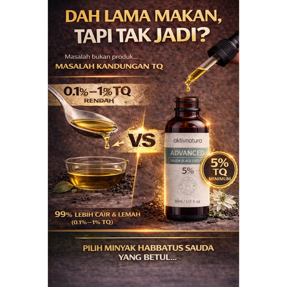 Habbatus Sauda Tak Jadi? Ini Sebabnya | Advanced Sauda 5% TQ HPLC | Minyak Black Seed Pekat & Standard