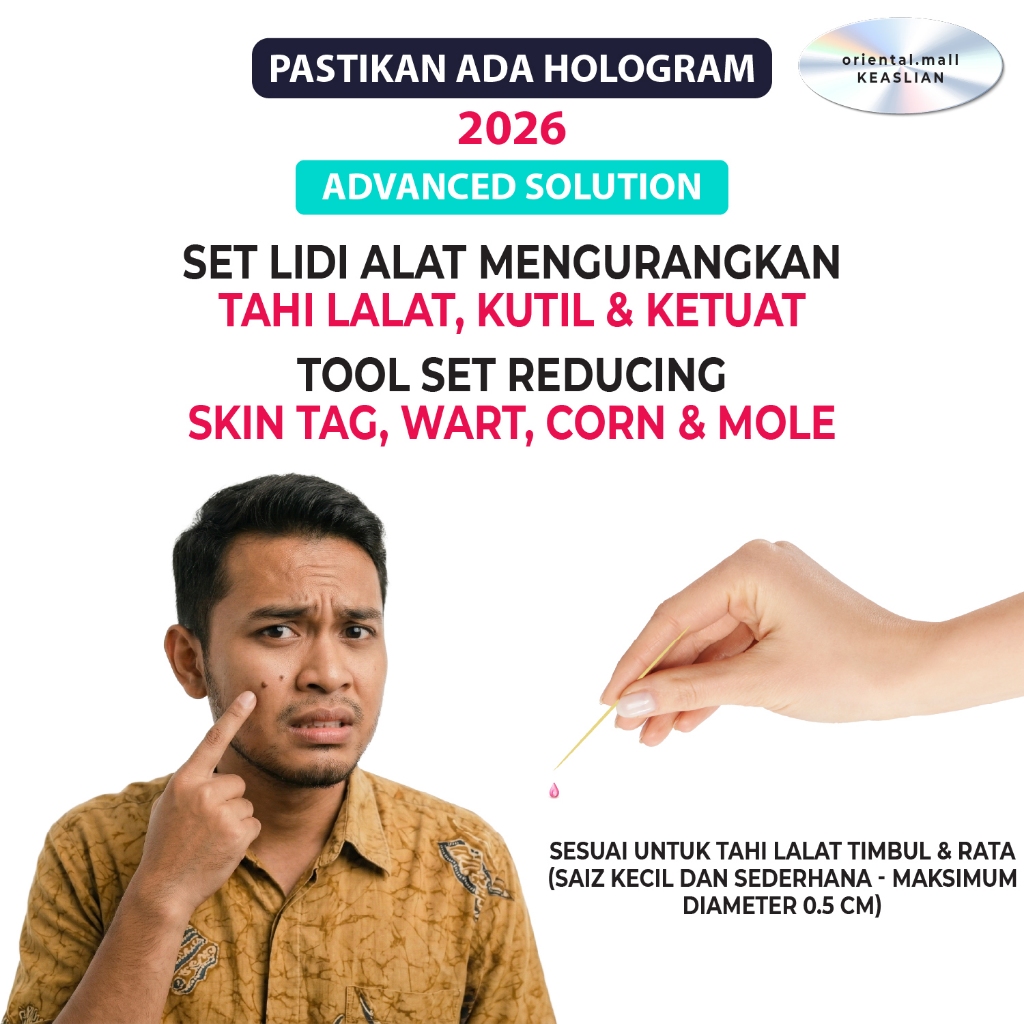 Alat Buang Tahi Lalat, Ketuat, Ketuat Kaki, Kutil 8ml Skin Tag, Mole, Wart & Corn Removal