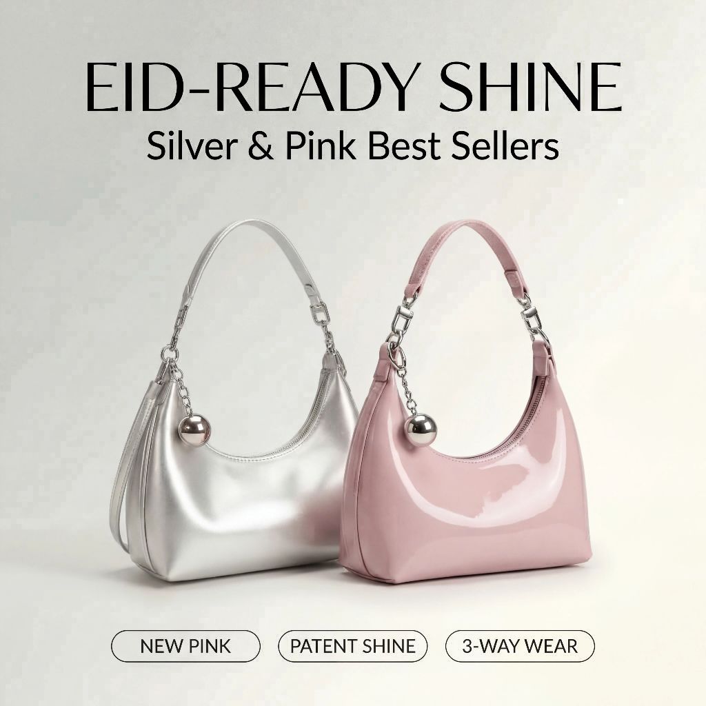 Trendy Glossy Shoulder Bag Women Patent Pu Leather Handbag Half-Moon Commuter Versatile Shoulder Underarm Purse [133]
