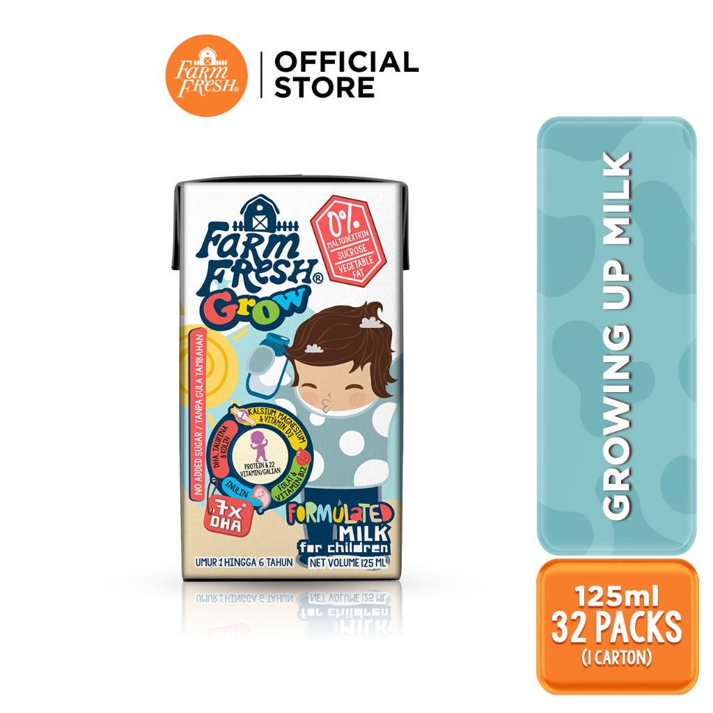 Farm Fresh Grow Formulated Milk 1-6 Years Old 125ml x 32 Packs