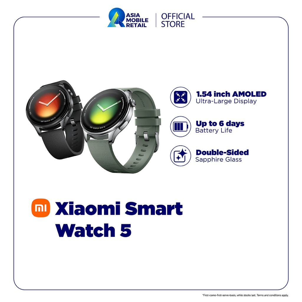 Xiaomi Watch 5 Smartwatch 1.54" AMOLED Wear OS Google Gemini 930mAh 6 Days Sapphire Glass GPS 5ATM