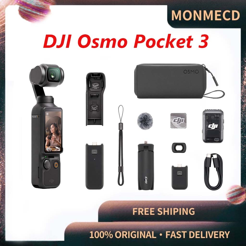 [IN STOCK] DJI Osmo Pocket 3 4K/120fps Handheld Gimbal Camera 3-Axis Stabilizer 2" Rotatable Touchscreen Vlog & Travel