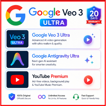 Promo, Google Antigravity account, antigravity akaun, Flow Ai, Gemini Ultra Veo 3 Ultra, (25,000) credits Private akaun