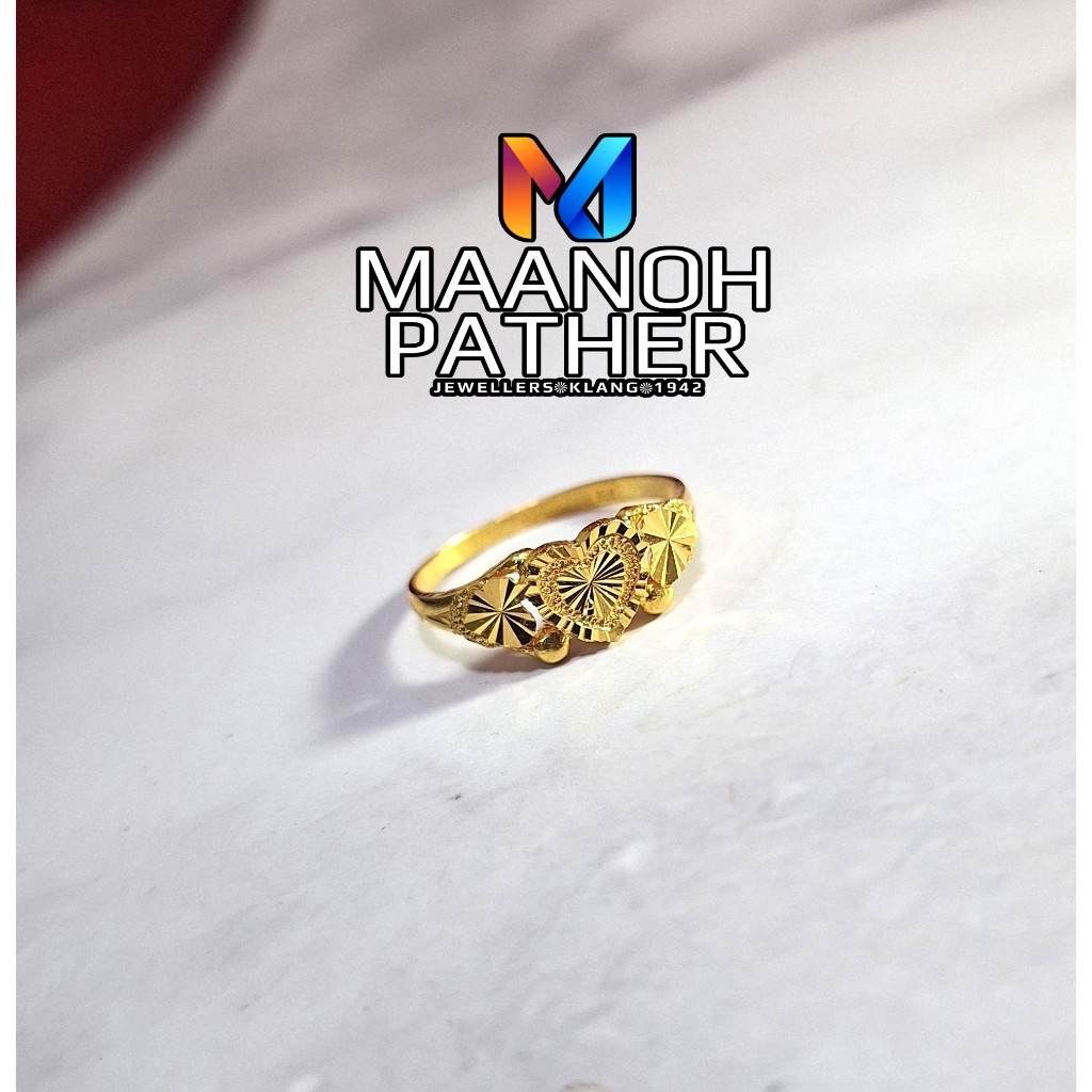 2.72GM-916 HEART LADIES RING-916 CIN CIN-916 FANCY HEART RING-RING-916 INDIAN RING-916 RING-916 CIN CIN EMAS-916 GOLD-91
