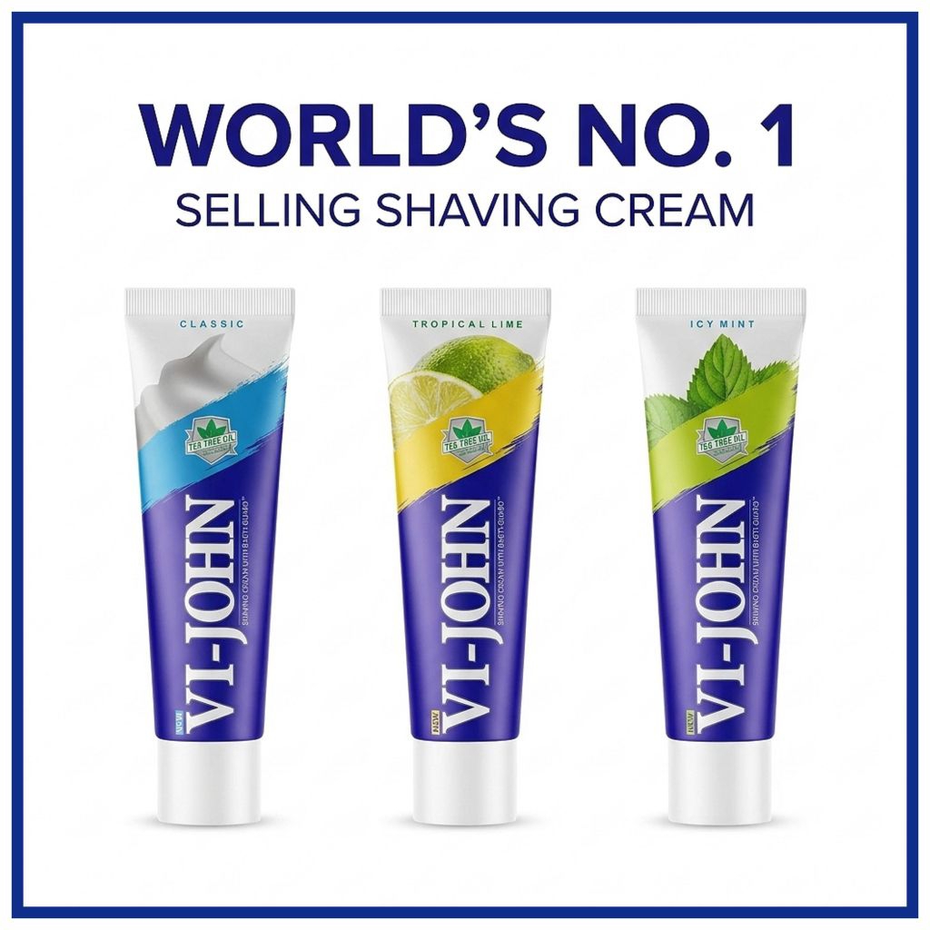 Vi-john Shaving Cream (125g) Prevents Cuts &  Razor Burns.