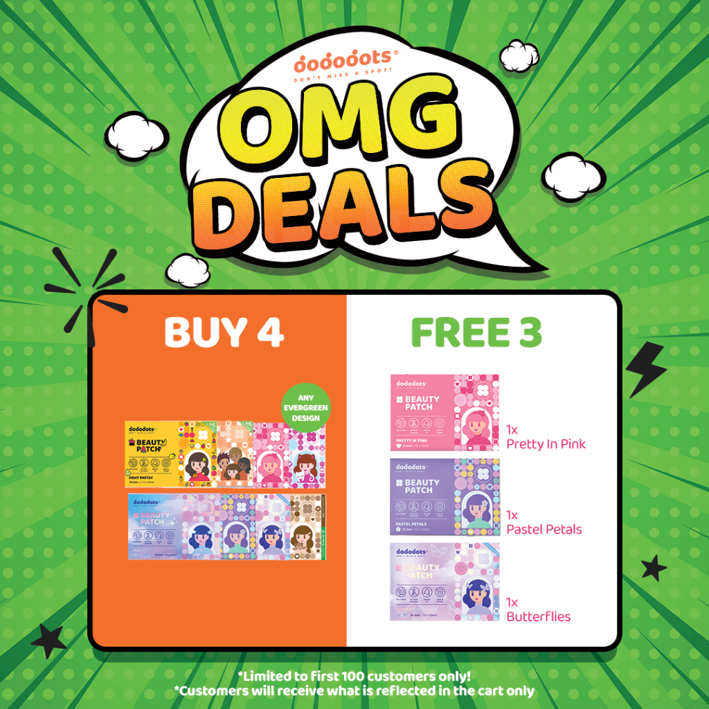 [B4F3] Dododots Pimple Patch - All Products | Asia's No.1 Clinical-Grade Hydrocolloid Acne Patch w/wo Tea Tree Oil