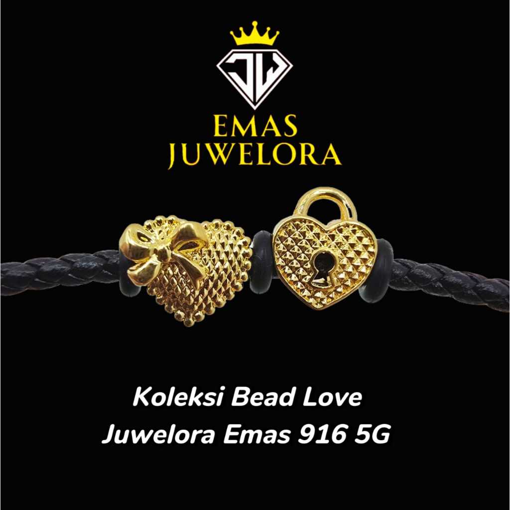 Juwelora Emas 916 3L I Koleksi Bead Love  | Ribbon | Padlock | Emas 916 I  Emas Bajet  #emas916 #emasbajet #emasmalaysia