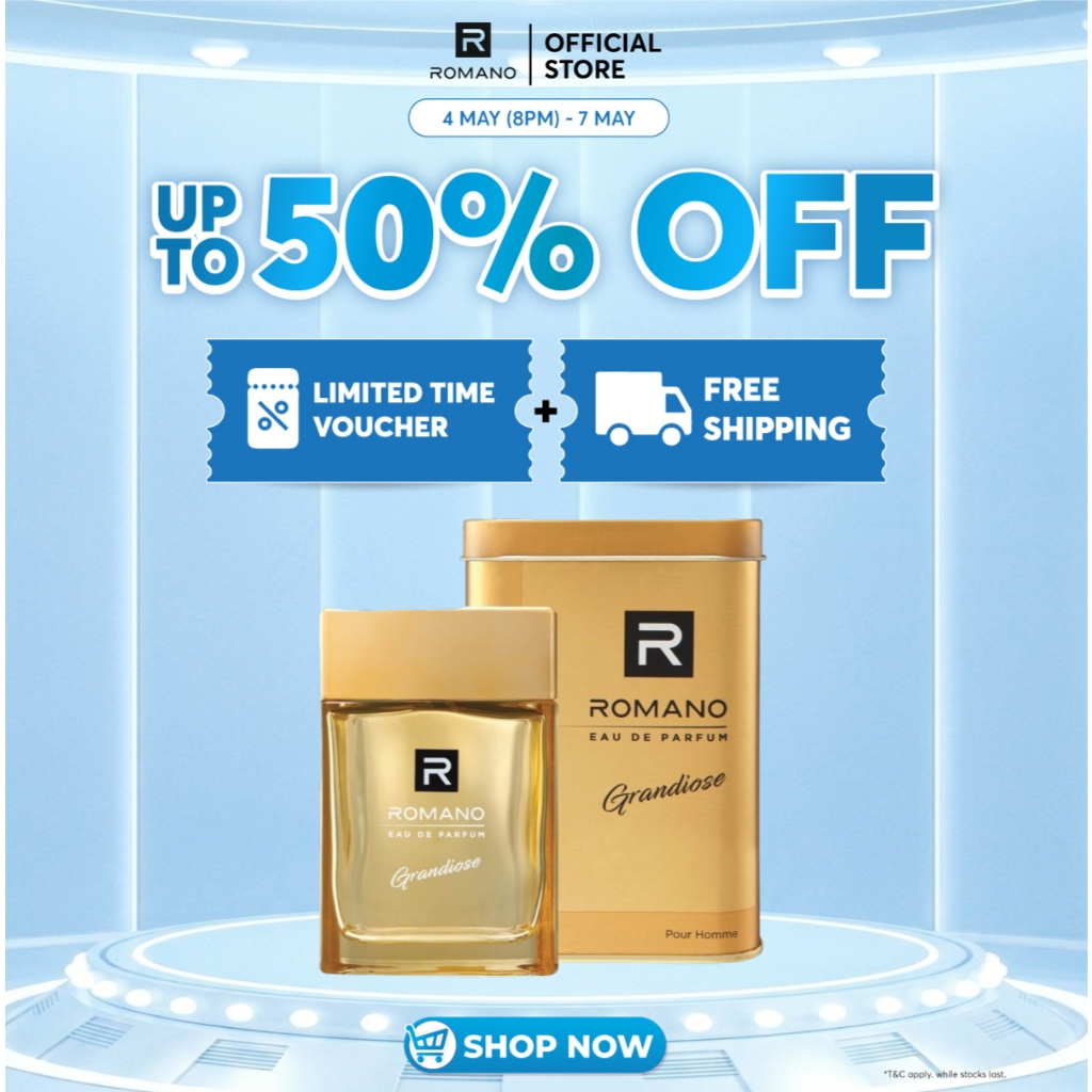 ROMANO EDP – Grandiose 100ml | Longer Lasting Modern Perfume | Minyak Wangi | Perfume | Fragrance | Masculine