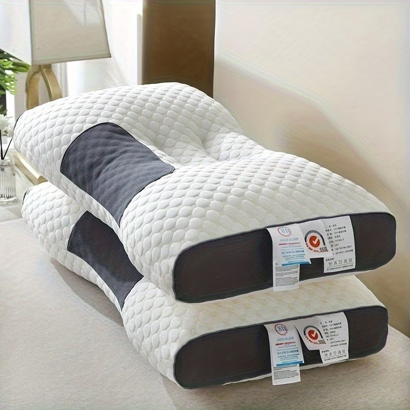 SP Neck Protection Pillow, Sleep Massage Pillow Core, Home Cervical Pillow, Moisture Absorbing and Breathable, Ergonomic
