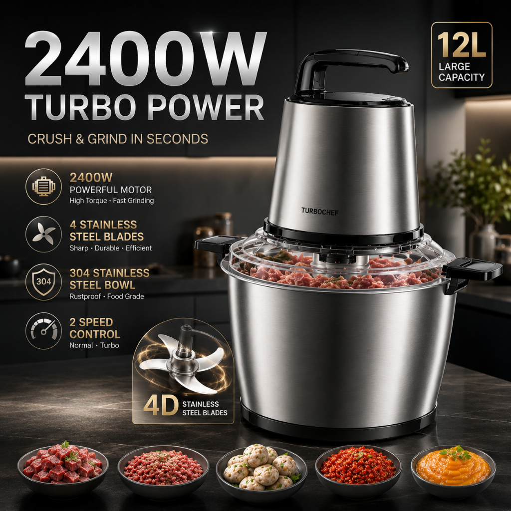 Electric meat grinder 12L large capacity shredded food processing machine suitable for kitchen Mesin Pengisar Daging绞肉机