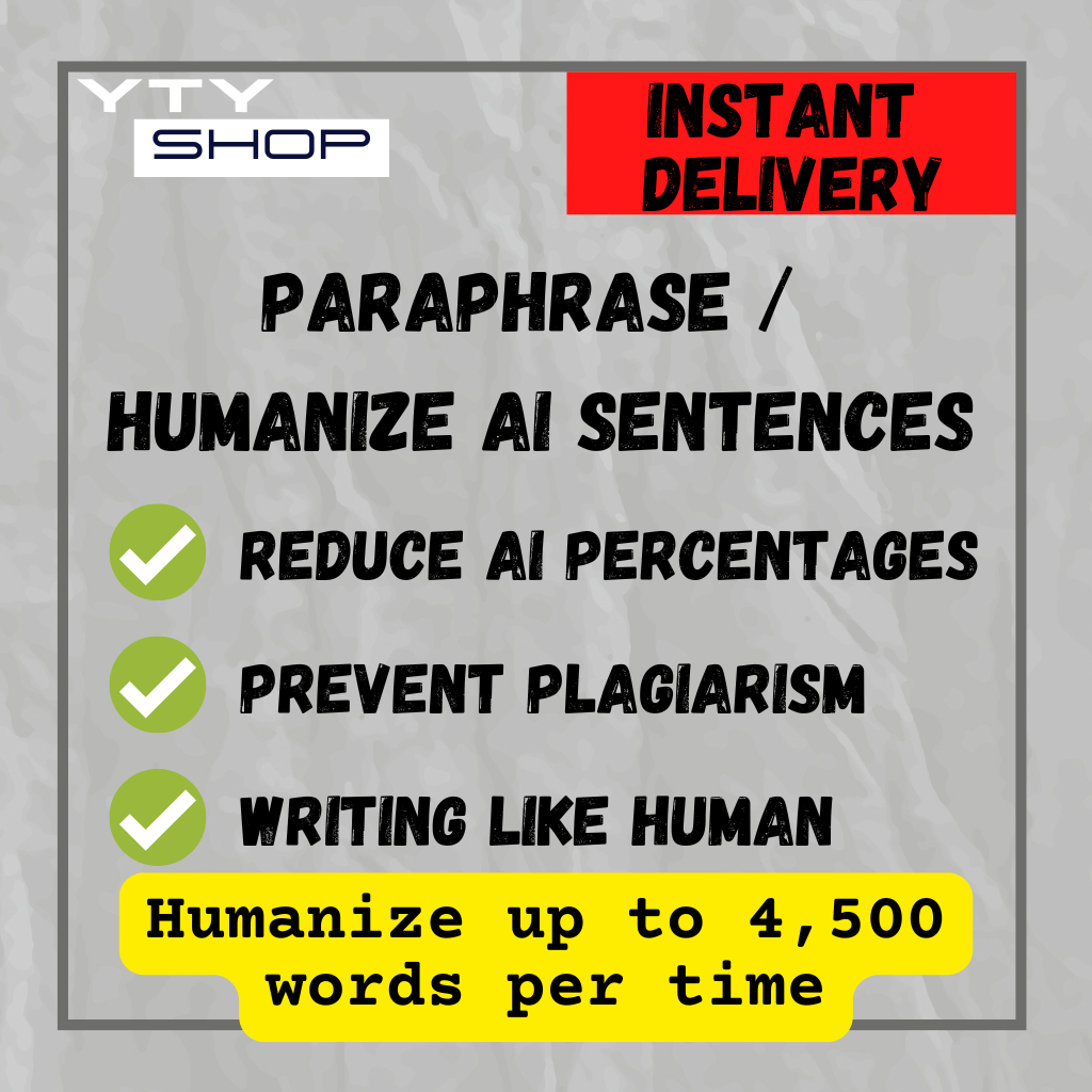 [24/7 SELF SERVICE] Humanize AI Text | Reduce AI Detection & Plagiarism | Undetectable AI Detection