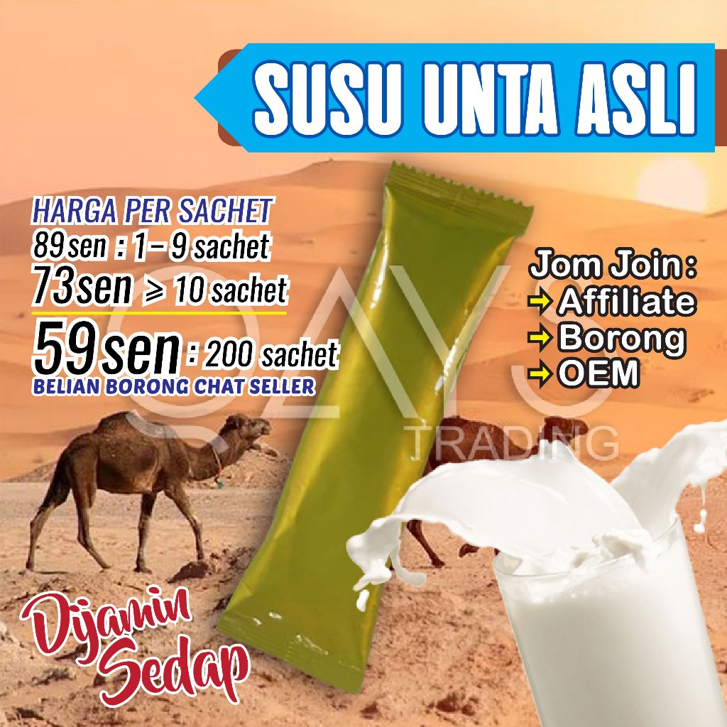 Lelong U10 SUSU UNTA ASLI Brand Popular & Sedap
