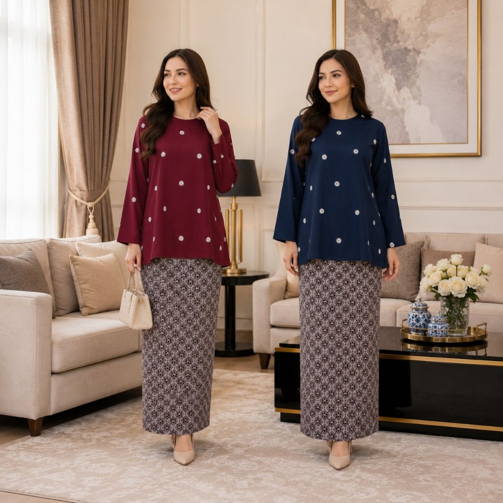 DAISY MINI KURUNG PRINTED MATERIAL KOREAN SOFT CREPE BY HARIKA AISHAH STYLE