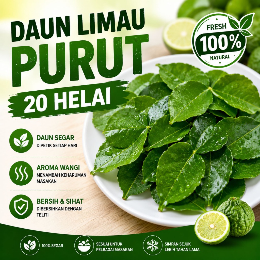 Daun Limau Purut Segar 20 helai Fresh
