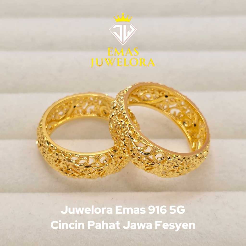 Juwelora Emas 916 3L I Cincin Pahat Jawa Fesyen I Emas 916 #emasbajet #emas916 #emasmalaysia